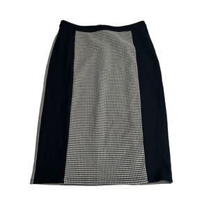 weekend max mara Black White houndstooth pencil skirt size M